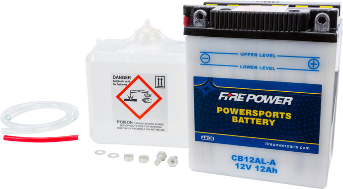 Fire Power CB12AL-A Conventional 12V Heavy Duty Battery With Acid Pack