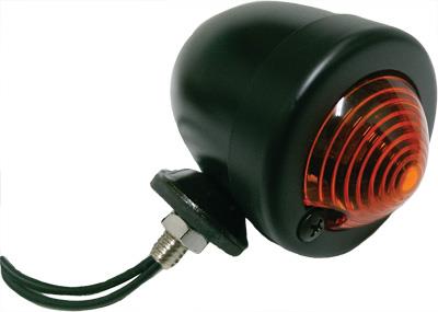 Harddrive 688065 Single Filament Bullet Marker Light - Black - Amber Lens