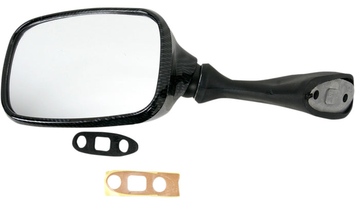 Emgo 20-78222 OEM Style Mirror - Carbon Fiber - Left
