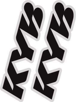 Factory Effex 10-44002 Generic Fork and Swingarm Stickers - KYB - Black