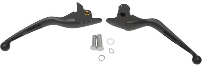 Drag Specialties 0610-0797 Slotted Wide Blade Lever Set - Matte Black
