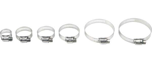 Helix Racing Products 111-6244 Stainless Steel Hose Clamps - 58mm-83mm