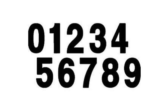 Dirt Digits PD43B-0 Pro Digit Competition Stick-On 4in. Black Number - 0