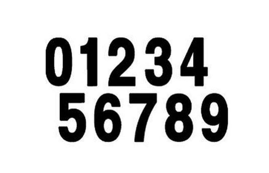 Dirt Digits PD43B-0 Pro Digit Competition Stick-On 4in. Black Number - 0