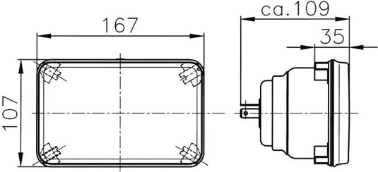 Hella 003177001 HELLA Universal Glass Light