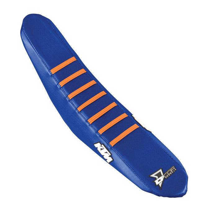 Dcor 30-30-315 Seat Cover - Blue Sides - Blue Top Orange Ribs