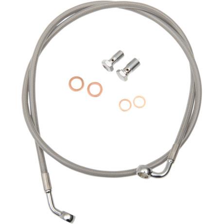 La Choppers LA-8230B16 Stainless Steel Brake Line Kit - 15in.-17in. Ape Hangers