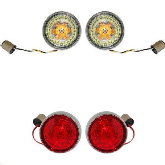 Custom Dynamics PB-BCM2-BB-C Probeam Turn Signal Insert Kit - Chrome Bezel