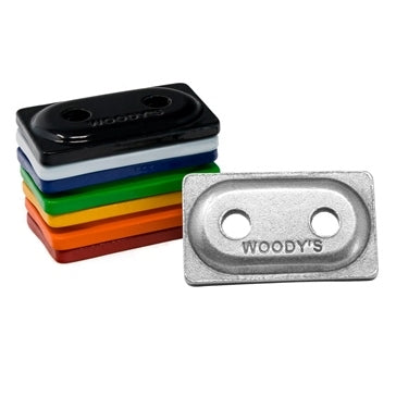 Woodys ADD2-3830-B Double Digger Aluminum Support Plates - 5/16in. - High-Viz Yellow (48pk.)