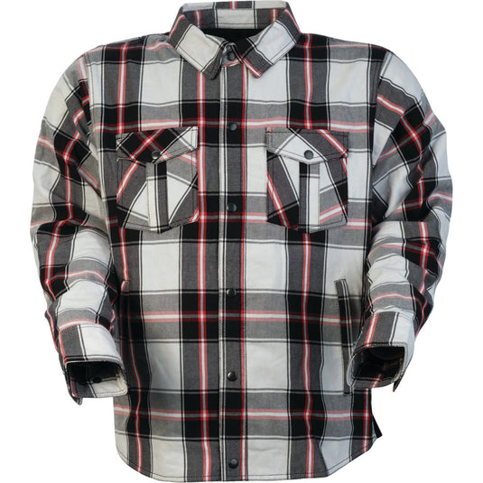 Z1r Ashwood Flannel Jacket (X-Large, White/Red)