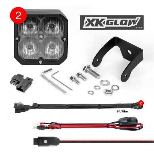 Xk Glow XK065001-D-KIT Driving Pattern RGB POD LIGHTS with Controller