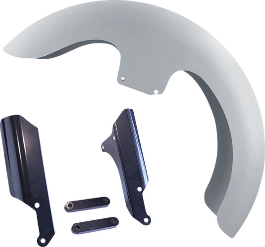 Paul Yaffe Originals THICKY-19-LR-18L-SL Thicky Front Fender for 19in. Wheels Super-lite Composite Fender with Black Debris Guards