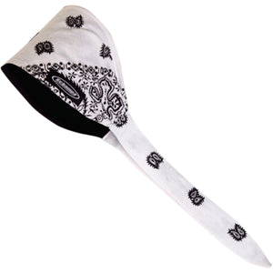 Schampa Old School Bandana White Ground Black Paisley White