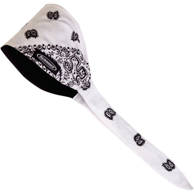Schampa Old School Bandana White Ground Black Paisley White