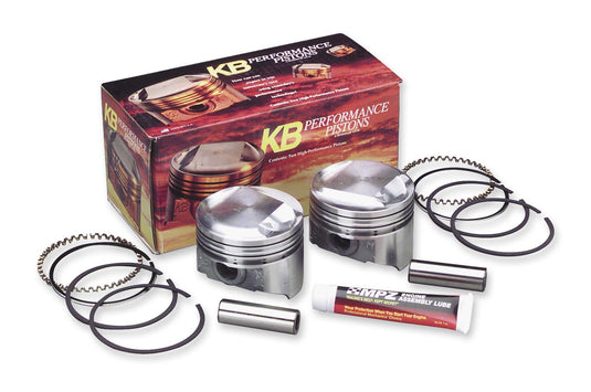 Kb Performance KB295.010 Cast Piston Kit (74ci.,Flat Top) - .010in. Oversize to 3.508in., 8.9:1 Compression