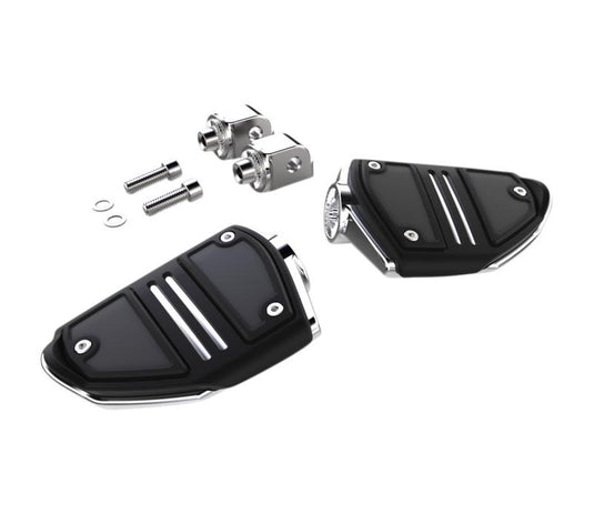 Ciro 61406 Twin Rail Footrests with M-Eight Softail Driver Mounts - Chrome