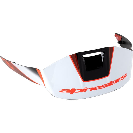 Alpinestars Standard Spoiler for Supertech R10 Helmet - Team - Black/Carbon Red/Gloss White