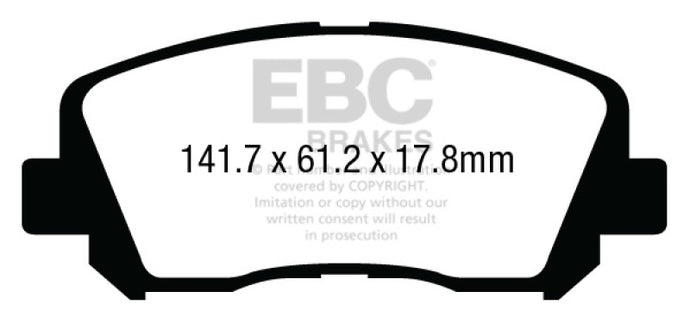 Ebc DP43007R EBC Yellowstuff Brake Pad Sets