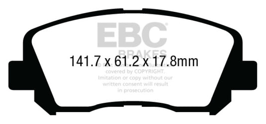 Ebc DP43007R EBC Yellowstuff Brake Pad Sets