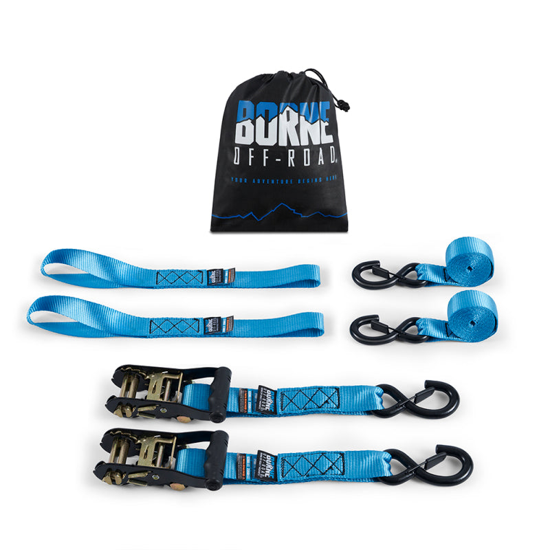 Load image into Gallery viewer, Borne Off-Road BNRTC-TDHD-2BL BRN Ratchet Tie-Down
