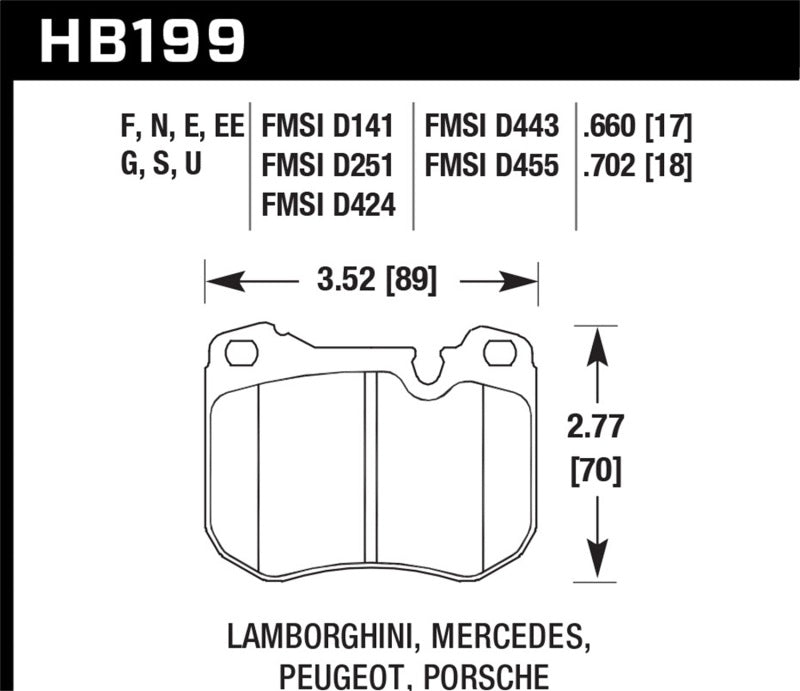 Load image into Gallery viewer, Hawk Performance HB199U.702 HAWK DTC-70 Brake Pad Sets
