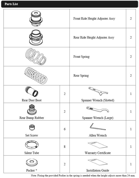 Hks 80280-AT001 HKS Adjustable Spring Kits