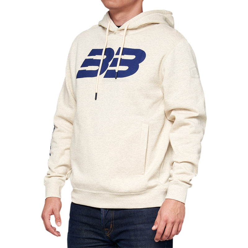 100% Brad Binder 33 Pullover Kangaroo Pocket Hoodie Oatmeal White