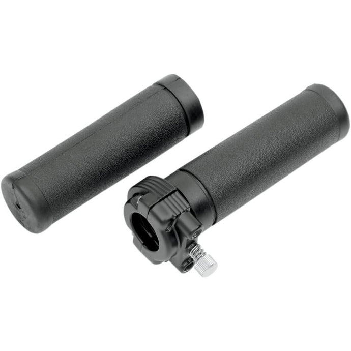 Drag Specialties 0632-0545 Dual-Cable Throttle/Grip Assembly - Matte Black