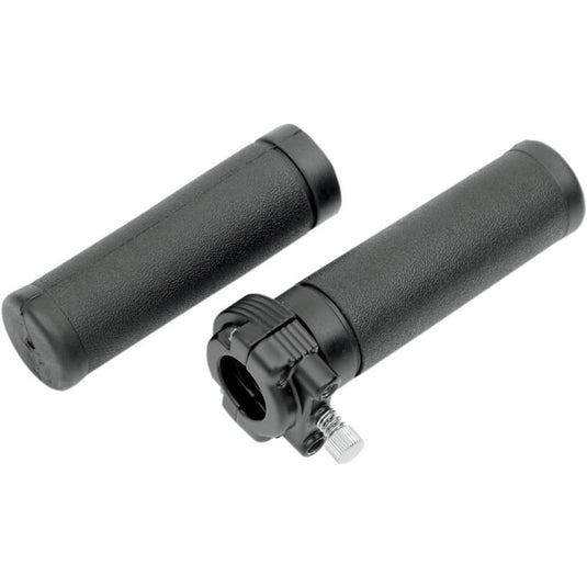 Drag Specialties 0632-0545 Dual-Cable Throttle/Grip Assembly - Matte Black
