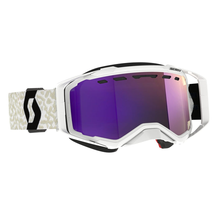 Racing Black/White / Purple Chrome Works Lens