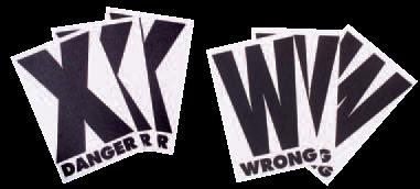 Fly Racing 937-0050 Danger and Wrong Course Marking Supplies - 5 1/2in x 8 1/2in