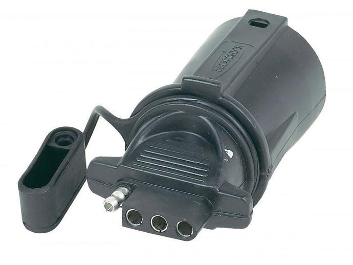 Hopkins Towing Solutions 47355 7 RV Blade to 4-Wire Flat Adapter w/ Dust Cover