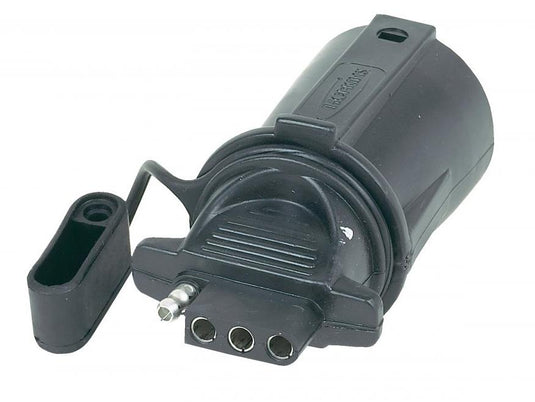 Hopkins Towing Solutions 47355 7 RV Blade to 4-Wire Flat Adapter w/ Dust Cover