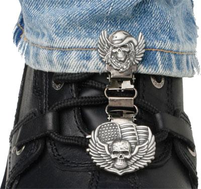Ryder Clips Laced Boots Two Clip Version - Skull/Wings