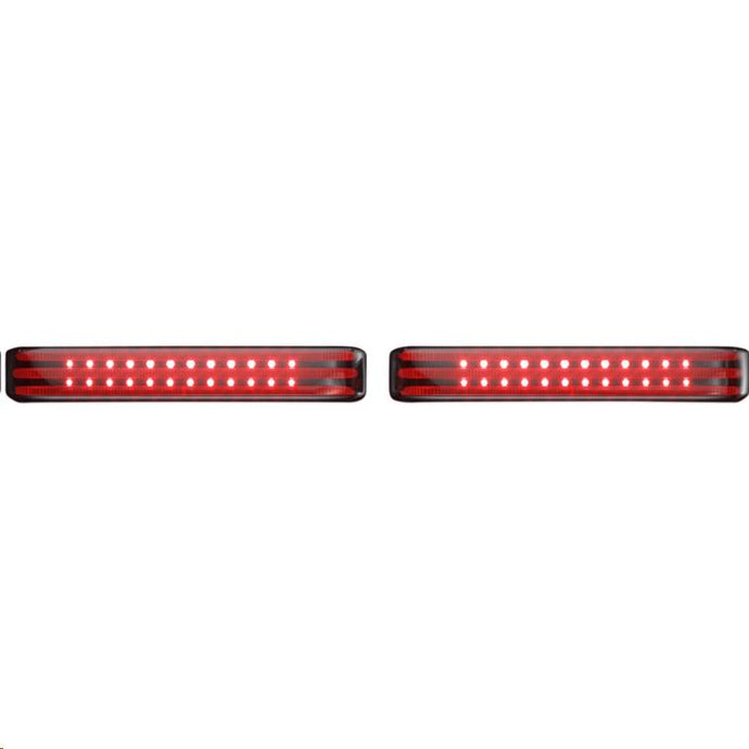 Custom Dynamics PB-SBSEQ-SS8-BS Probeam Sequential LED Saddlebag Light - Gloss Black With Smoke Lens
