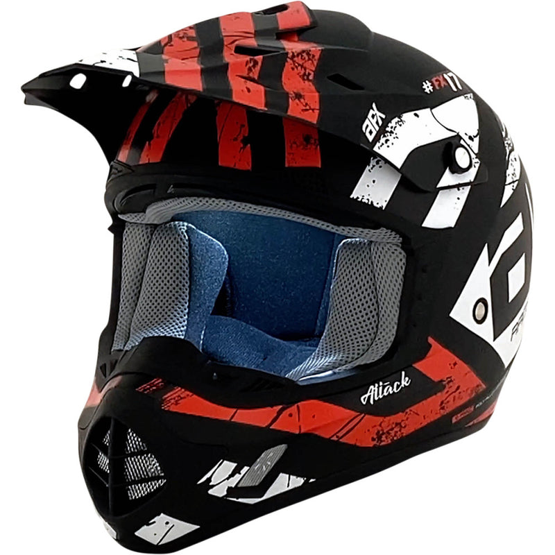 AFX FX-17 Attack Helmet Matte Black/Red Black