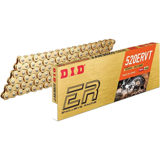D.I.D M520ERVT120FB 520 ERVT Series Racing Chain - 120 Links - Gold