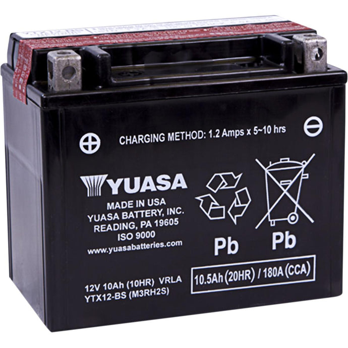 Yuasa YUAM3RH2SIND Maintenance Free Battery - YTX12-BS