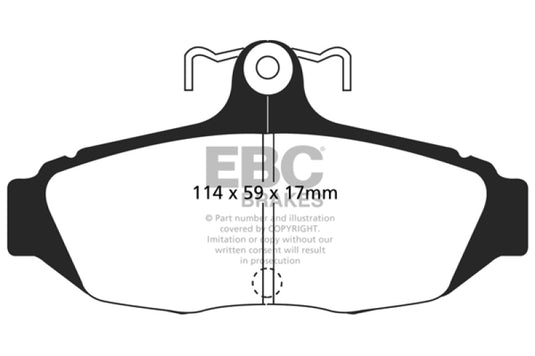 Ebc DP41172R EBC Yellowstuff Brake Pad Sets