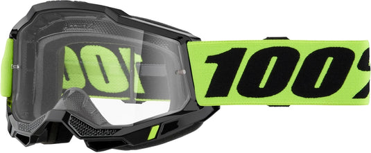 100% Accuri 2 Junior Goggles (One Size Fits Most, Neon Yellow / Clear Lens)