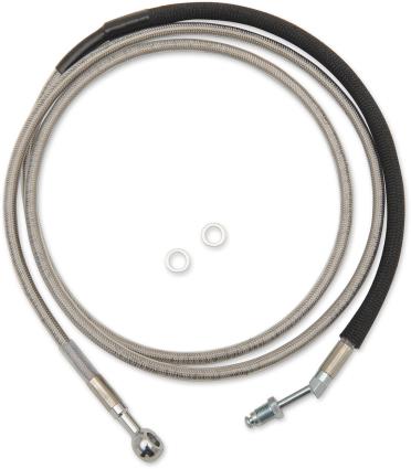 Drag Specialties 0661-0051 Clear Coated Stainless Steel Hydraulic Clutch Line - +2in.