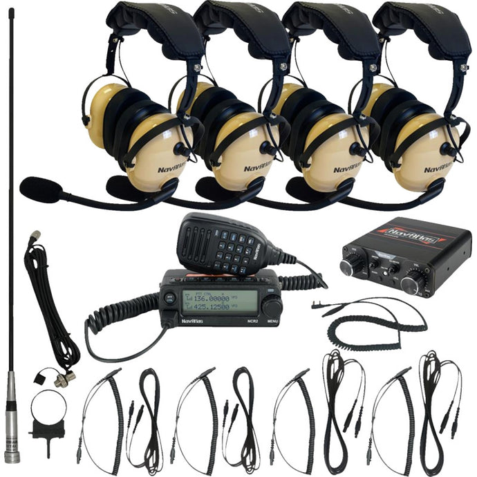 Navatlas NIROHBE4 Compact Kit with Over the Head Headset - Four Premium Headsets - Beige