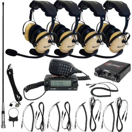 Navatlas NIROHBE4 Compact Kit with Over the Head Headset - Four Premium Headsets - Beige