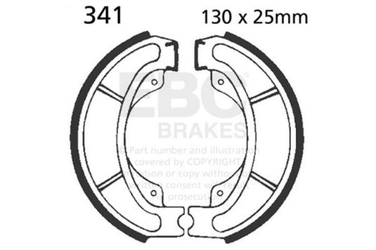 Ebc Powersports 341 EBC Powersport Brake Shoes