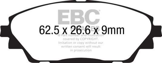 Ebc DP42185R EBC Yellowstuff Brake Pad Sets