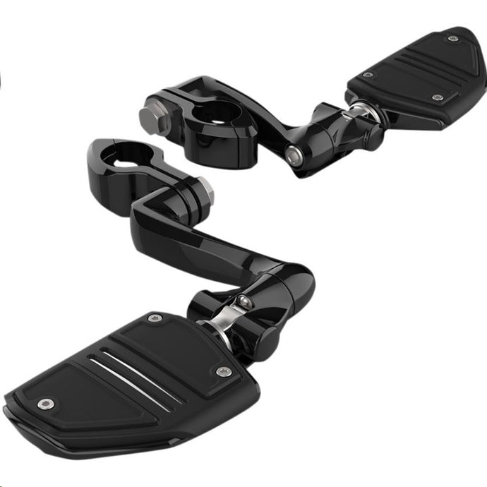 Ciro 60525 Engine Guard Highway Peg Mounting Kit with Twin Rail Footrests - Extended Length