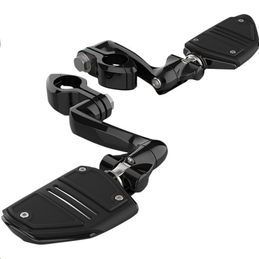 Ciro 60525 Engine Guard Highway Peg Mounting Kit with Twin Rail Footrests - Extended Length