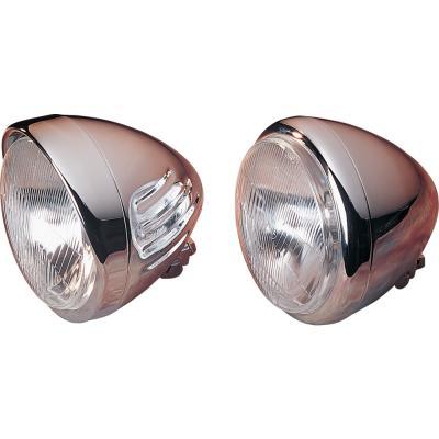 Drag Specialties DS-280008 Custom 5 3/4in Springer-Style Headlights - Light Plain