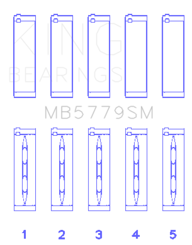 Load image into Gallery viewer, King Engine Bearings MB5779SM KING Main Bearings
