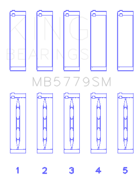King Engine Bearings MB5779SM KING Main Bearings